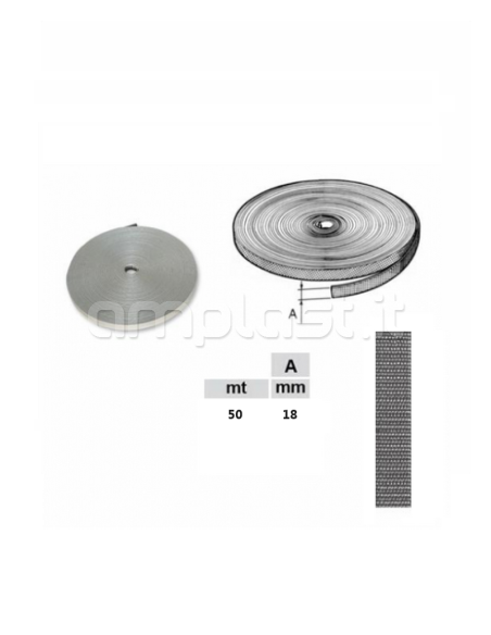 Cintino Extra 18 mm per tapparelle - Rotolo da 50 metri
