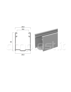 Coppia invito in plastica per guida in alluminio mm 30 x 25,5 per tapparelle 2