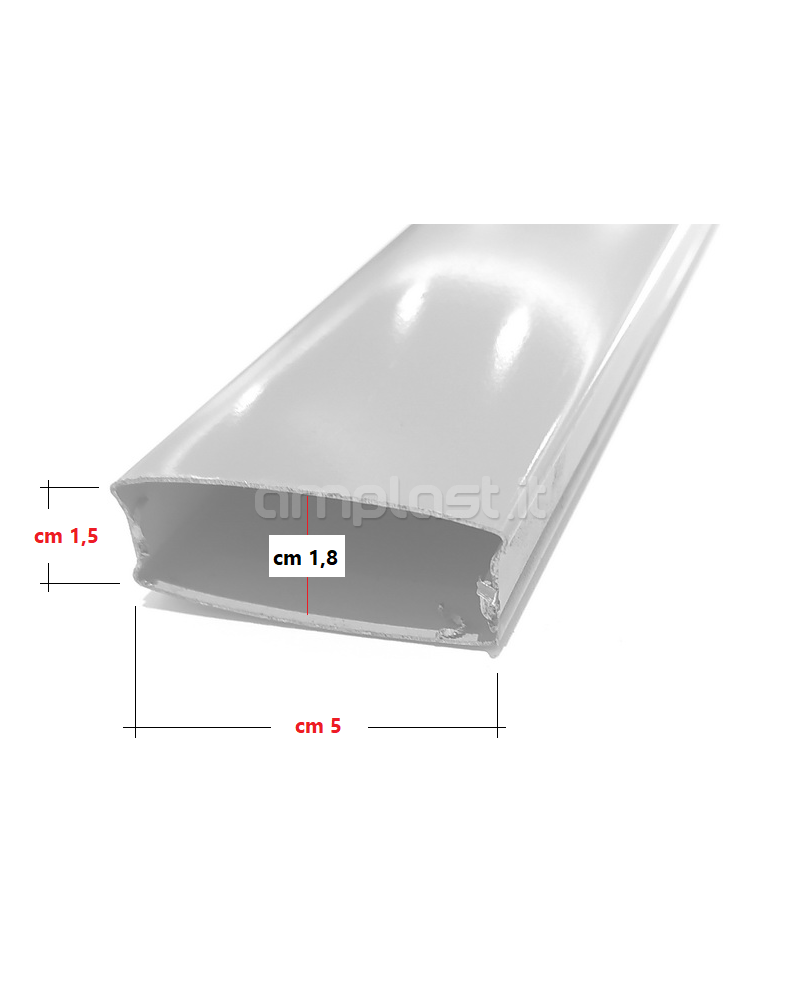 Fondale tubolare terminale per tenda veneziana 50 mm