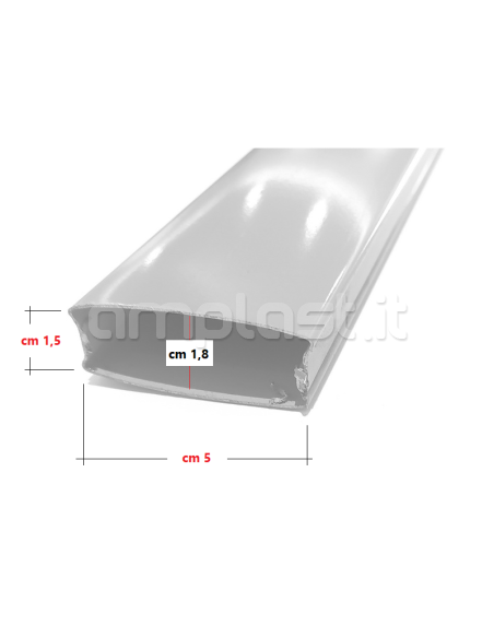 Fondale tubolare terminale per tenda veneziana 50 mm