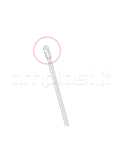 Gancio per asta di orientamento per veneziane mm 25 e 15 - Confezione da 10 pezzi 2