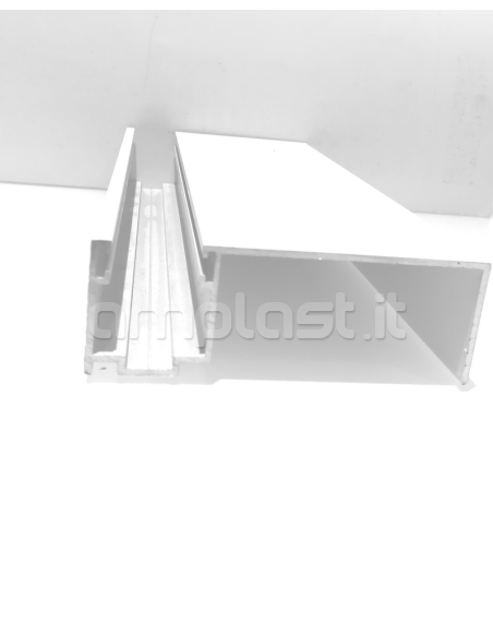 Guida in alluminio mm 88 x 30 con distanziale per tapparelle