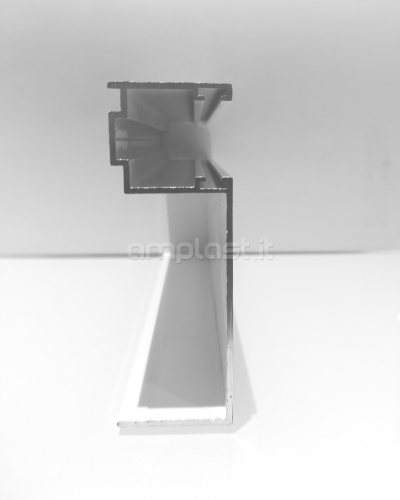 Guida in alluminio mm 88 x 30 con distanziale per tapparelle