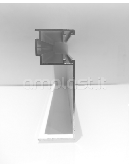 Guida in alluminio mm 88 x 30 con distanziale per tapparelle