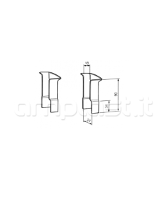Invito ambidestro per guide in ferro zincato 2