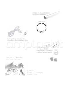 Kit completo per tenda a rullo Fast a catena - Tubo diametro 32 2