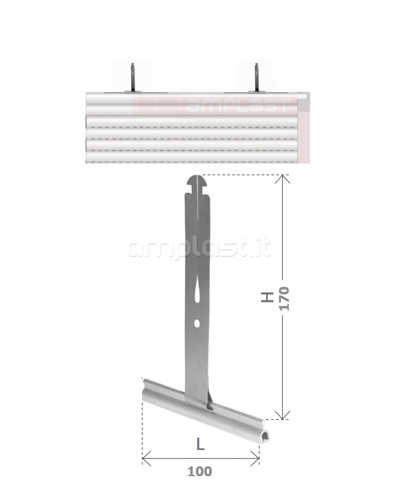Molla di sicurezza 17 cm con cover per tapparelle mini