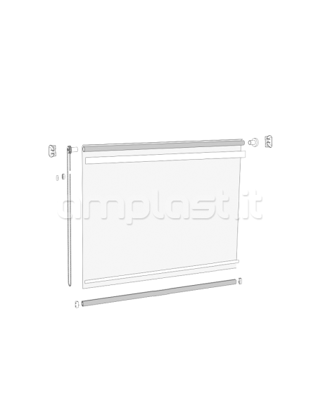 Kit completo per tenda a rullo Ultra a catena - Tubo diametro 18