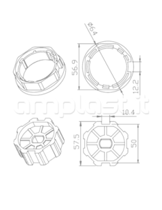 Adattatore Came per rullo ottagonale diametro 60 per tapparelle