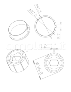 Adattatore Came per tubo tondo liscio per tende a rullo diametro 40 - In gomma