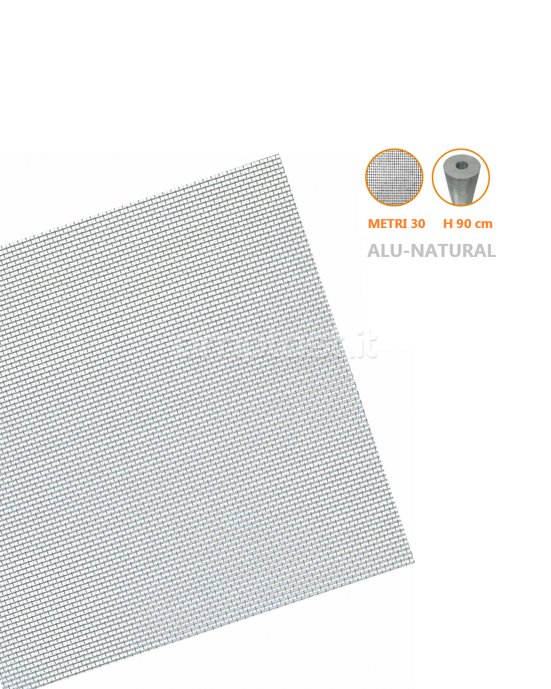 Rete in alluminio per zanzariere - Rotolo da metri 30 x 90 cm di altezza