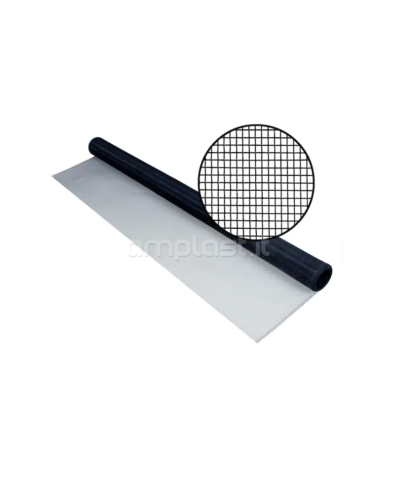 Rete in alluminio colore Nero per zanzariere - Rotolo da metri 30 x 80 cm di altezza