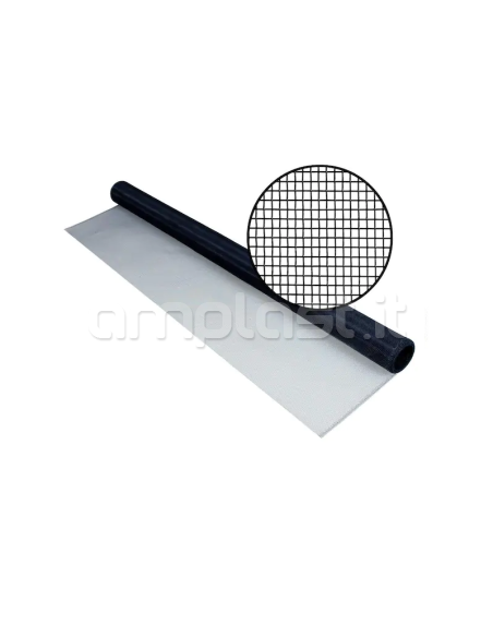 Rete in alluminio colore Nero per zanzariere - Rotolo da metri 30 x 80 cm di altezza