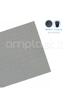 Rete in alluminio colore Nero per zanzariere - Rotolo da metri 30 x 120 cm di altezza 2