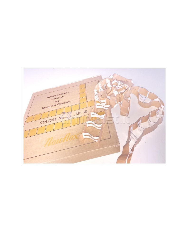 Nastro in plastica per tende veneziane mm 50 - Rotolo da 50 metri