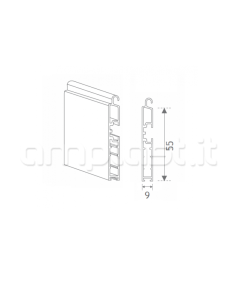 Terminale in alluminio 9 x 55 per tapparelle 2