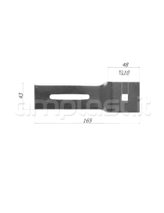 Supporto a bandiera mm 165 x 43 per motore 2