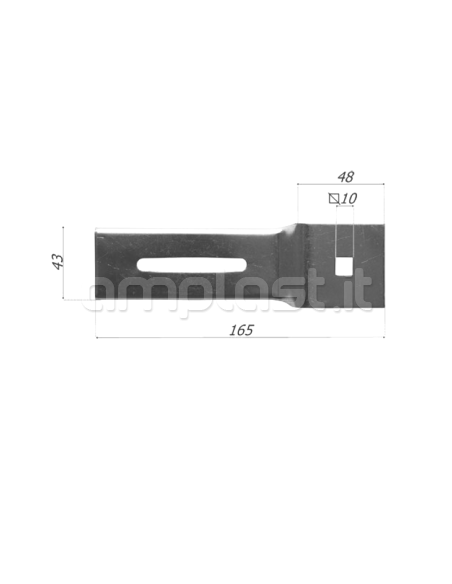 Supporto a bandiera mm 165 x 43 per motore