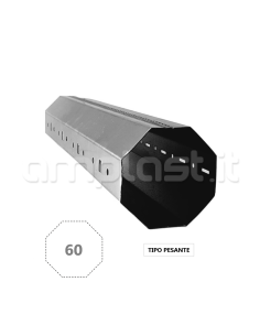 Rullo ottagonale in ferro zincato diametro 60 mm per tapparelle - Tipo Pesante 2