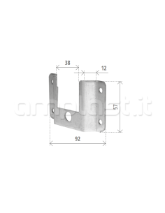 Supporto a parete da avvitare con cuscinetto quadro 2
