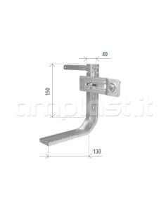 Supporto a squadra telaio da 40 mm - Coppia 2