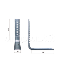 Supporto a squadra telaio da 50 mm 2