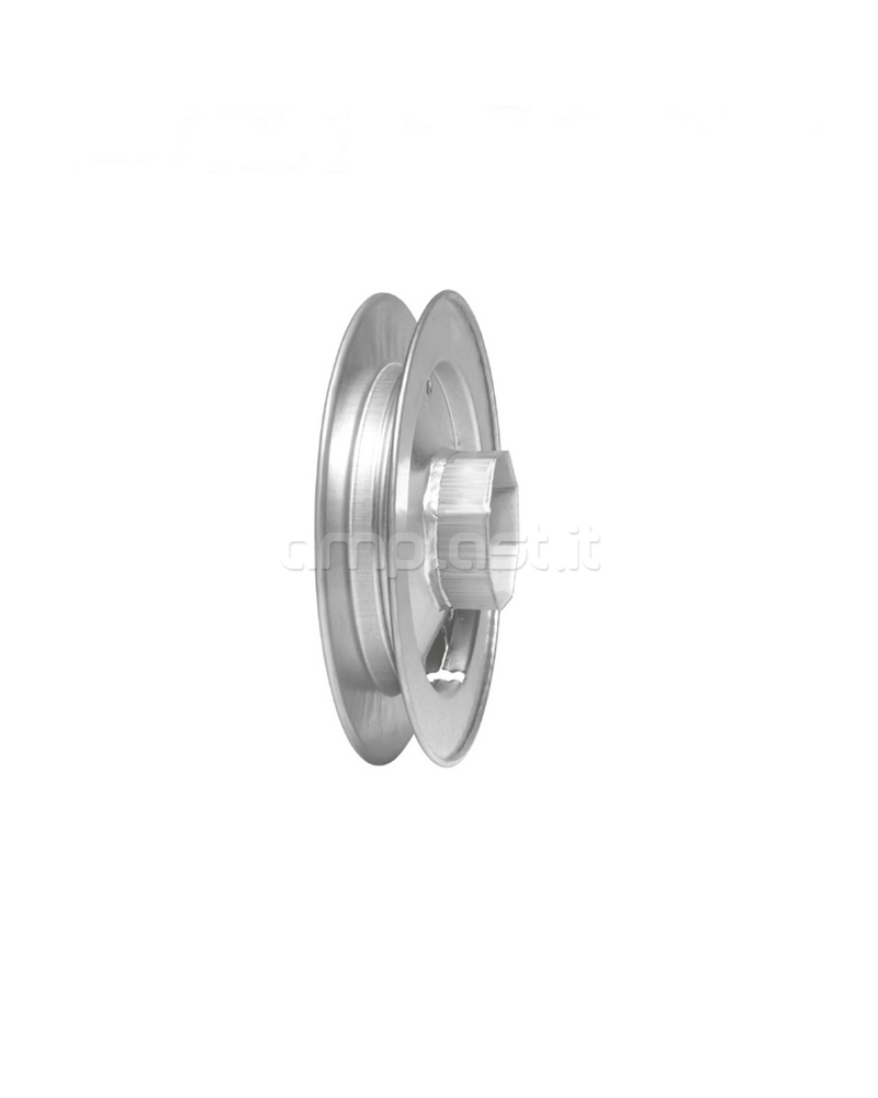 Puleggia in ferro zincato zincato mm 135 per rullo diametro 40