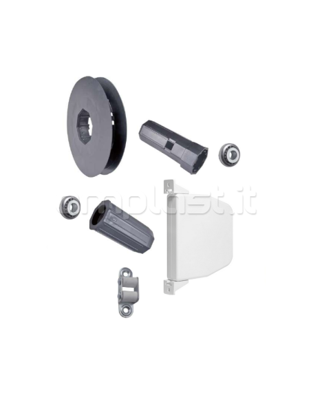 Kit manovra a cinghia per mini cassonetti con rullo ottagonale diametro 40