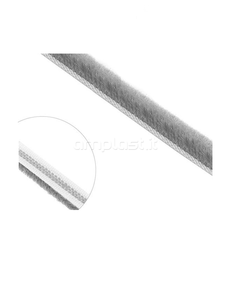 Spazzolino mm 4,8 x 4 per guida tapparella - Confezione da 6 metri colore Grigio