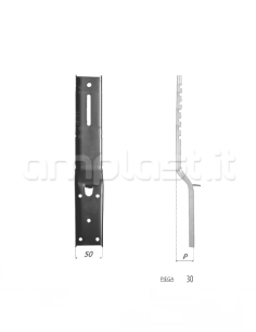 Supporto a telaio tipo Vercelli da 50 mm - Coppia 2