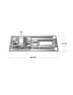Supporto a bandiera mm 165 x 52 per motore 2