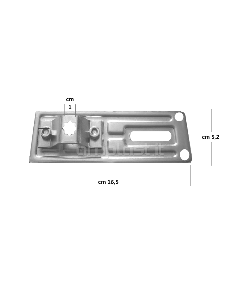 Supporto a bandiera mm 165 x 52 per motore