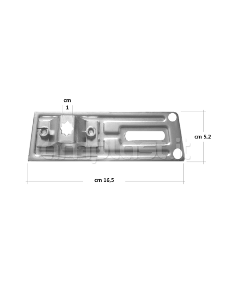 Supporto a bandiera mm 165 x 52 per motore
