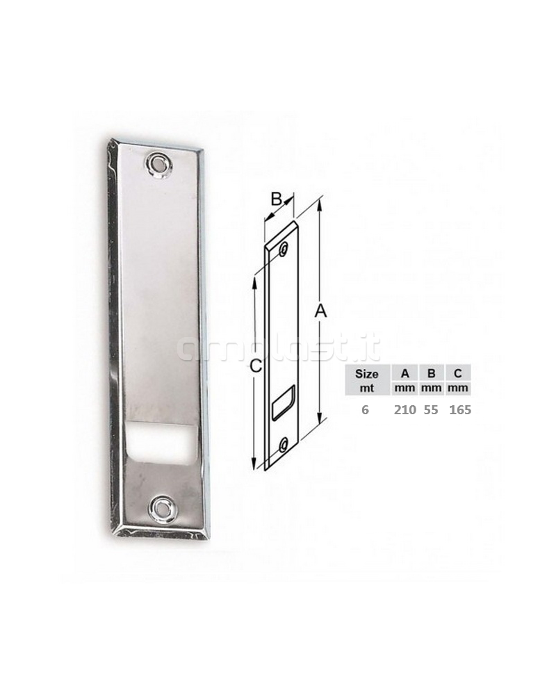 Placca per avvolgitore standard metri 6 con interasse cm 16,5