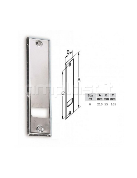 Placca per avvolgitore standard metri 6 con interasse cm 16,5