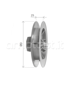 Puleggia in plastica diametro 20 per tapparelle 2