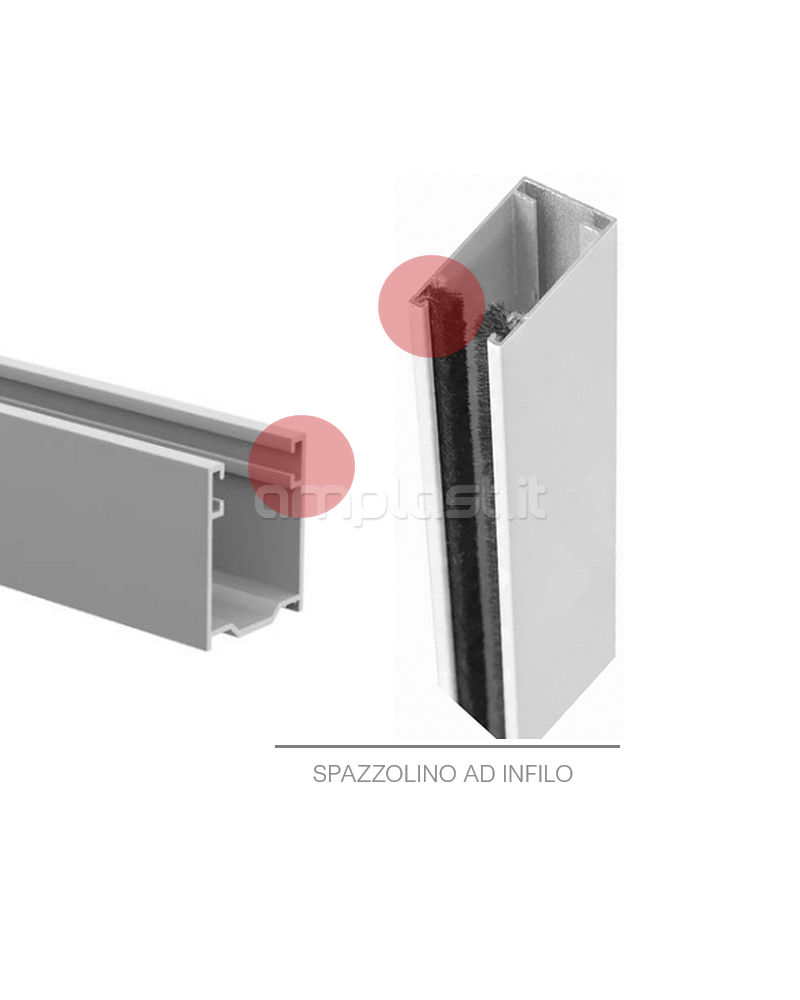 Spazzolino mm 4,8 x 6 per guida tapparella - Confezione da 6 metri