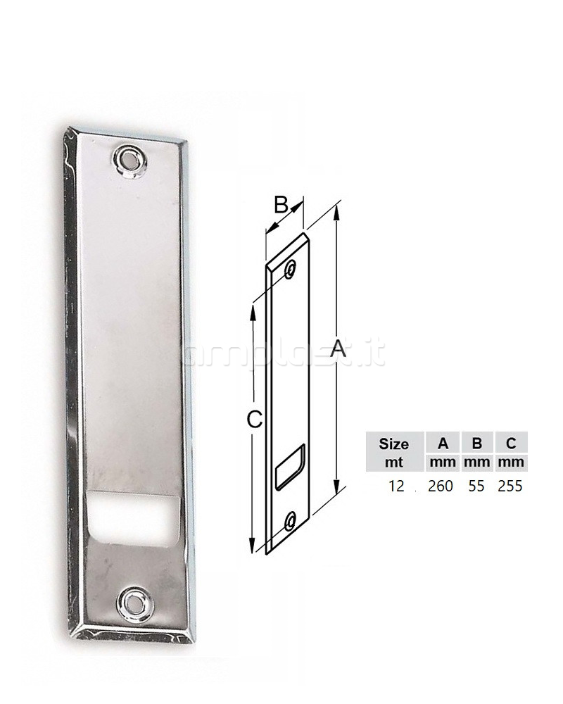 Placca per avvolgitore Max da metri 15 con interasse cm 25,5