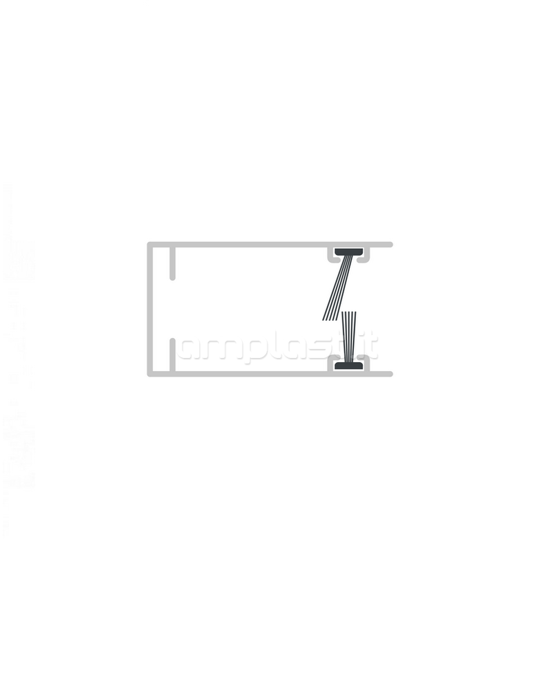 Spazzolino antivento mm 4,8 x 12 per guide zanzariera - Confezione da 6 metri