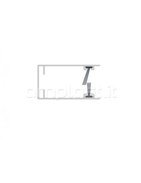 Spazzolino antivento mm 4,8 x 12 per guide zanzariera - Confezione da 6 metri