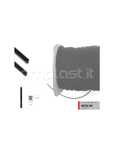 Rotolo spazzolino mm 4,8 x 4 - Metri 700