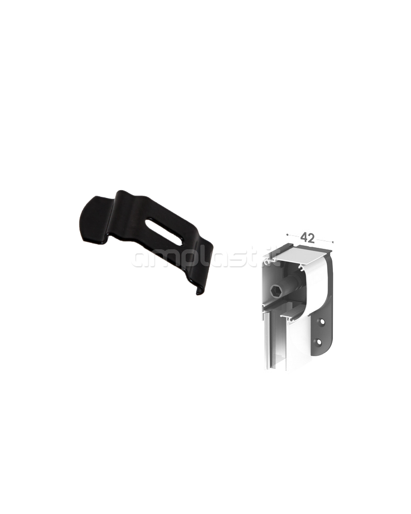 Supporto a soffitto per zanzariere con cassonetto da 42 mm - Confezione da 10 pezzi