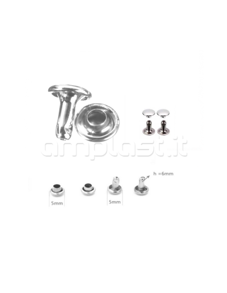 Rivetto metallico manuale - Confezione da 20 pezzi
