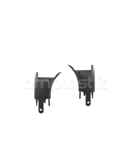Coppia invito in plastica per guida in alluminio mm 30 x 19,5 per tapparelle