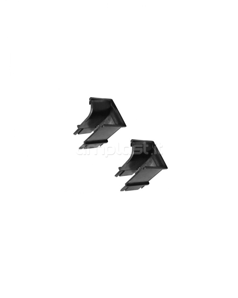 Coppia invito in plastica per guida in alluminio mm 28 x 17 per tapparelle