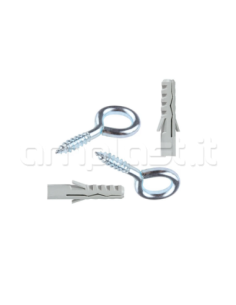Occhiello con tassello diametro 5 per fissaggio guide veneziane - Confezione da  pezzi 10