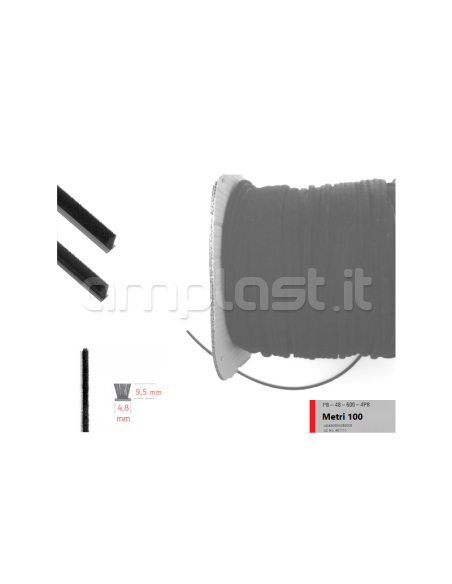 Rotolo spazzolino mm 4,8 x 9,5 - Metri 100