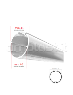 Kit completo per tenda a rullo Split a catena - Tubo diametro 43 2