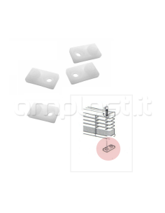 Staffetta ribassata in plastica per cavetto guide veneziane mm 25, 15 e plissè - Confezione da 10 pezzi 2
