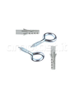 Occhiello con tassello diametro 5 per fissaggio guide veneziane - Confezione da  pezzi 10 2